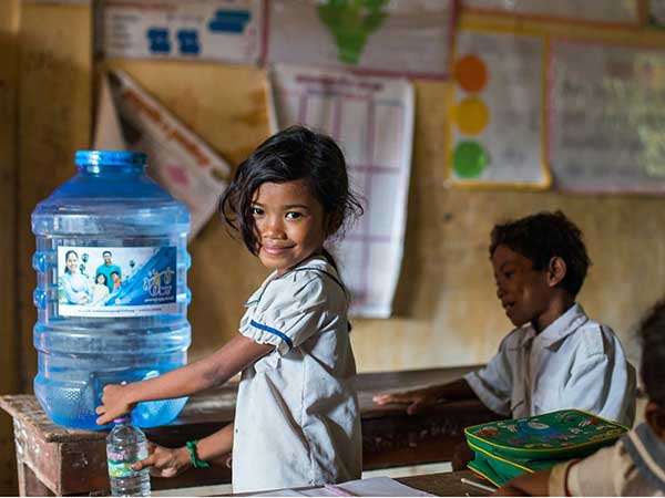 Children are less sick and can go to school thanks to clean drinking water.